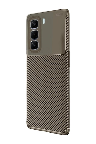 Mey İthalat İnfinix Hot 50 Pro Plus 4g Auto Focus Karbon Kapak - Kahverengi Çok Renkli
