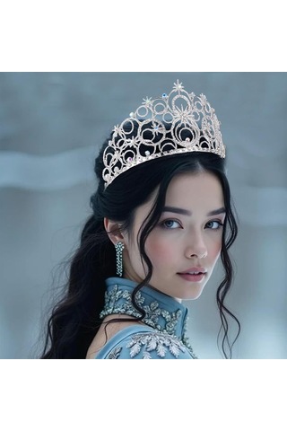 Dofolink Prenses Taçlığı - Yetenekli Toprak Ve Parlak Rhine Kristalleri İle Takılmış, Düğün, Doğum Günü Ve Özel Anlar İçin Pırıl Pırıl Prenses Tığlığı E