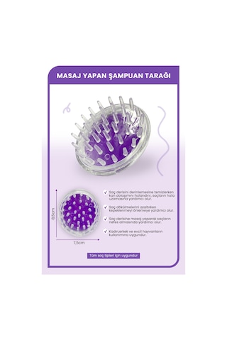 Morfose Saç Bakım Fırçası Saç Derisine Masaj Yapan Şampuan Tarağı Duş Fırçası