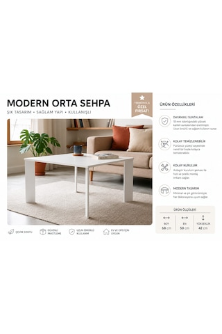 Modern Orta Sehpa Beyaz
