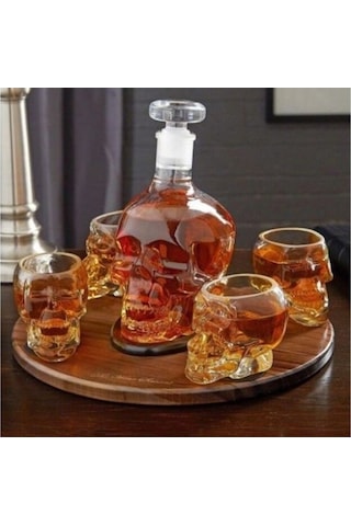 Mobgift Mobgift Kuru Kafa Tasarım Cam Şişe Sürahi 350 Ml