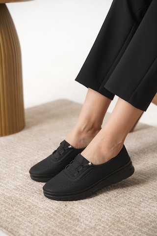 Garantili D0119 Günlük Ortopedik Kadın Babet Ayakkabı Siyah