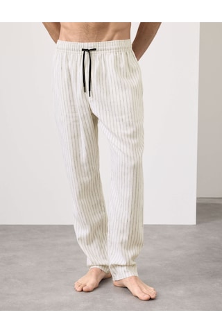 Marks & Spencer Autograph Keten Karışımlı Pijama Altı T07001339a Krem