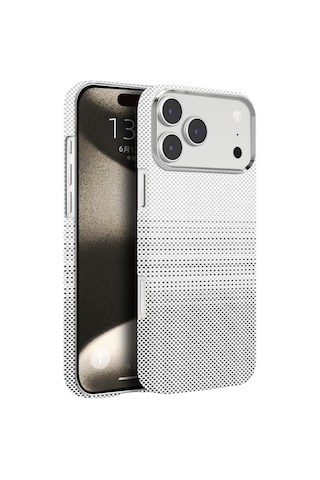 Knit Apple iPhone Uyumlu 17 Pro Max Kevlar Series Kılıf Beyaz