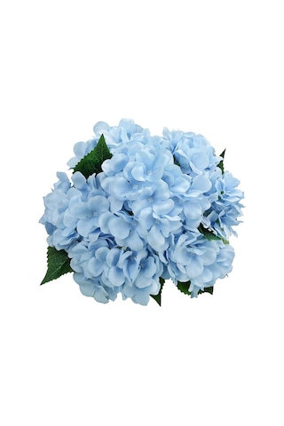 Yapay Çiçek Ortanca Çiçeği Demeti 43 cm Mavi Açık