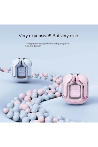 Queed Şeffaf Uzay Kapsülü Bluetooth 5.3 Kulaklık