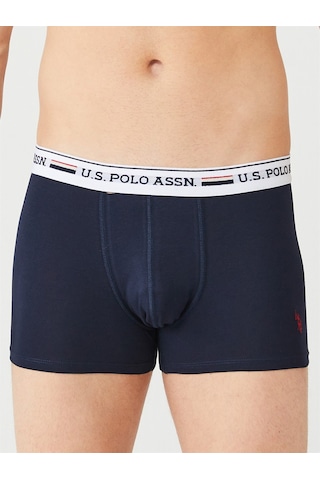 U.S. Polo Assn. Erkek Kırmızı - Gri Melanj - Lacivert 3 Lü Boxer 80431 Kırmızı