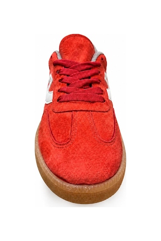 Papucumun Dünyası Unisex Süet Özel Gum Tabanlı Günlük Kullanıma Uygun Retro Sneaker Kırmızı