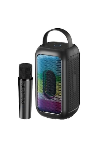 Leader Lp121 Rgb Bluetooth Usb Aux Fm Radyo Kablosuz Mikrofon Taşınabilir Toplantı Amfisi