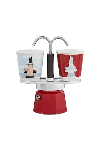 Ocak Üstü Espresso Pişirici Ve 2 Fincan Seti, Mini Boy