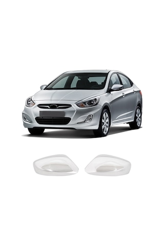 Hyundai Accent Blue Uyumlu 2011-2016 Krom Ayna Kapağı (SİNYALSİZ) 2 Parça Paslanmaz Çelik