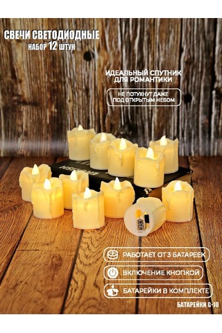 Amıkon Led Mum Seti 2 Adet 189201316 Sütlü