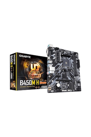 Gigabyte B450M H AMD B450 3600 MHz (OC) DDR4 Soket AM4 mATX Anakart