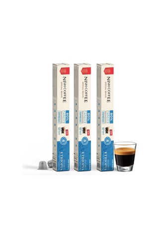 Nish Coffee Single Orijin Kapsül Kahve Ethiopia Nespresso Uyumlu 3lü Set 30 Kapsül Kapsül Kahve