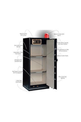 Mühlen Grand Safe 150H Büyük Boy Şifreli Ve Alarmlı Çelik Kasa Te
