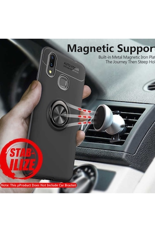 Samsung Uyumlu Galaxy M20 Yüzüklü Manyetik Ravel Kilif 513982737