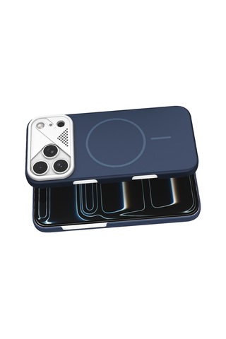 Joko - 670 - Apple Apple iPhone Uyumlu 17 Pro Max Export Magsafe Kapak - Glblseme - - Lacivert