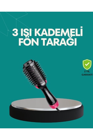Northcity Kurutmalı Saç Şekillendirici Fönlü Fırça 1200w - İyon Teknolojisi İle Hızlı Kurutma Ve Şekil Verme