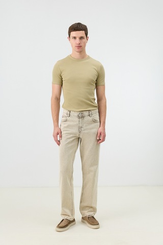 Antioch Regular Fit Erkek Jean Bej