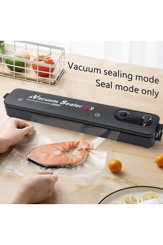 Novahub Ev Siyah Gıda Vakum Mühürleyici, 220/110v, Uk Fiş, 60 Adet Torba Paketi, Kullanışlı Ve Pratik