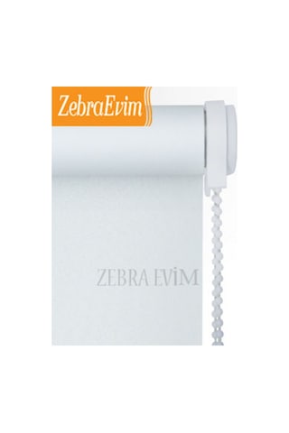 Zebraevim İthal Kalın Kumaşlı Beyaz Stor Perde Etek Dilimli