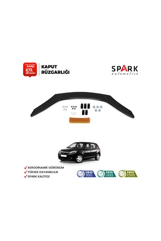 Dacia Sandero 2009-2012 Yıl Aralığı Uyumlu Kaput Rüzgarlığı 3mm