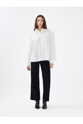 LOFT Loose Fit Kadın Gömlek U.kol Lf2040804 Q1.v1 Beyaz