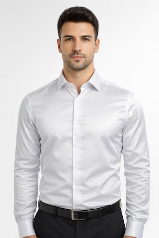 Classics Men Slim Fit Uzun Kollu Kolay Ütü Pamuk Saten Erkek Gömlek Beyaz Classics Men Slim Fit Uzun Kollu Kolay Ütü Pamuk Saten Erkek Gömlek Beyaz