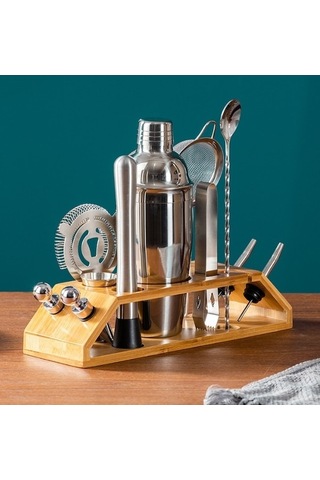 Wondernest Seti, Paslanmaz Çelik Kokteyl Çalkalayıcı, Bar Aksesuarı