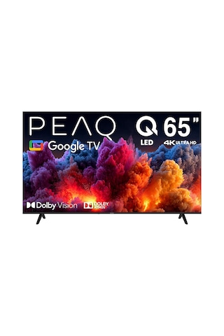 PEAQ 65Q80 65" 164 Ekran Dahili Uydu Alıcı Google 4K Ultra HD QLED TV