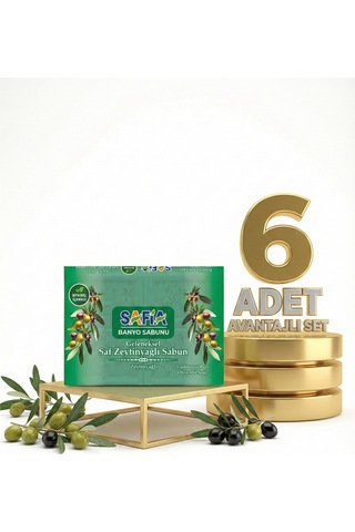 Safia Zeytinyağlı Banyo Sabunu 6x600 Gr Zeytinyağı