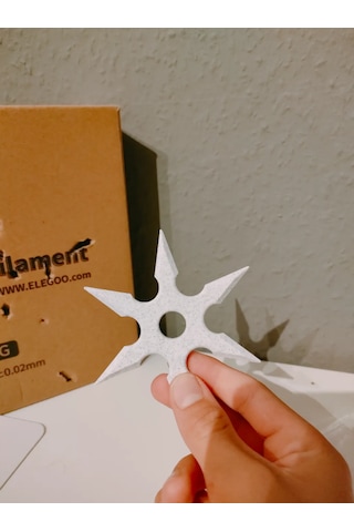 Shuriken Mermer Görünümlü Oyuncak Atma Yıldızı Sivri Ve Delici