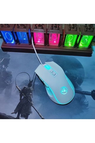 Besthome1 Pembe Isıtıran Satış Kablolu Oyun Faresi Ergonomik Tasarım 7 Renkli Aydınlatma Usb Bağlantılı Laptop Ve Pc Uyumlu -