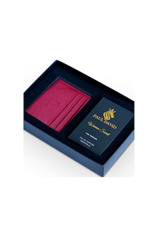 Hediyelik Set Özel Kadın Edp Parfüm Ve Deri Kartlık- Vanilya, Kahve, Armut Notalari, K-307-7 Amber