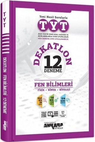TYT Fen Bilimleri Dekatlon Denemeleri ( 12 Adet ) - Ankara Yayıncılık
