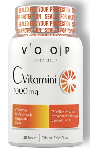 VOOP Vitamin C + Turunçgil Bioflavonoidleri 1000 mg 30 Tablet