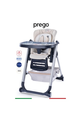 Prego Cappi Yükseklik Kademeli Sırt Kısmı Yatabilir Mama Sandalyesi