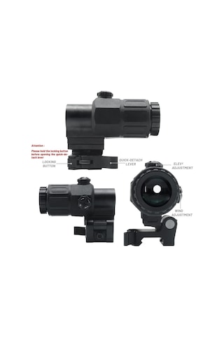 Özel Üretim Kamp Malzemesi Donanım Parçası Magnifier 5x Dürbün 22mm Ray