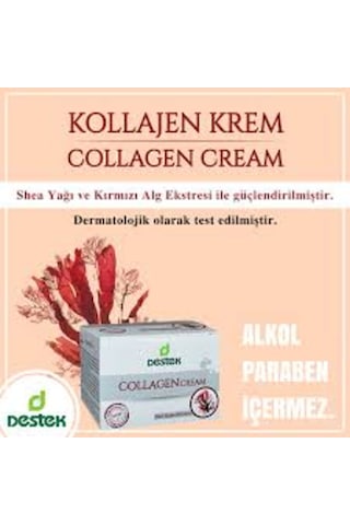 Destek Kollajen Collagen Kırmızı Yosun Özlü Krem 50 ML