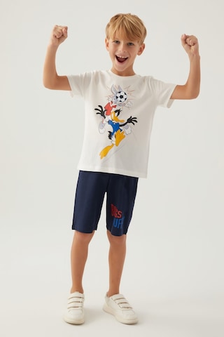 Looney Tunes Bugs Krem Erkek Çocuk Bermuda Takım 5274-42821 Krem
