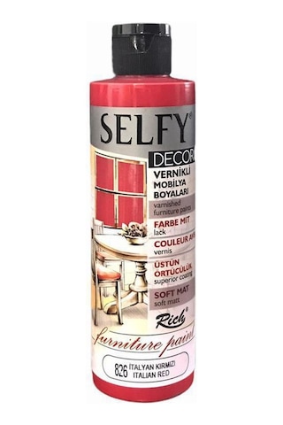 Rich Selfy Decor Vernikli Boya 240 Cc 826 Italyan Kırmızı