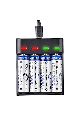 Greentech Pil Şarj Cihazı Dört Yuvalı - 1.2v Ni-mh / Ni-cd Aa / Aaa / Gt-bc07