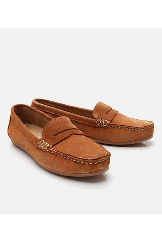 Hotiç Kadın Süet Deri Taba Günlük Loafer 01ayh306650a370 Taba