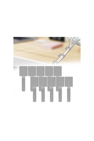 Homyl 10x Yeniden Kullanılabilir Kablo Bağları Veri Gri