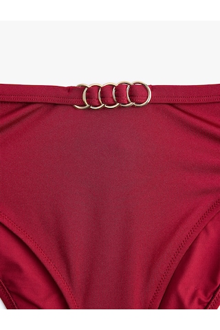 Koton Aksesuar Detaylı Yüksek Bel Bikini Altı Bordo 6sak00037mm