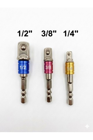 1/2 & 3/8 & 1/4 Lokma Bits Mandren Lokma Tutucu