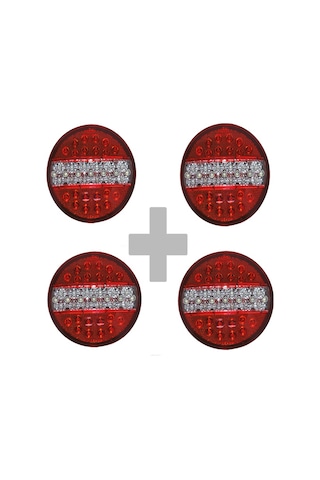 Hamburger Tip Ledli Stop Lamba 24 Volt 4 Modlu 4 Adet