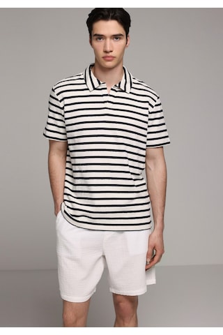 Colin's Colins Regular Fit Polo Yaka Çizgili Erkek Lacivert Kısa Kol Tişört Cl1080251 Q1.v2 Nav