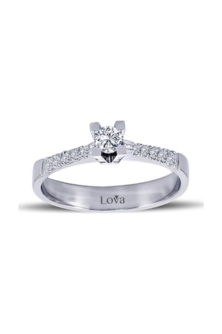 Lova Toplam 0,23 Karat Pırlanta Tektaş Yüzük - 1050090