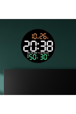 Novahub Suntek Magideal Dijital Duvar Saati Sessiz Sıcaklık Ölçer Çok-renkli Tn, Çok Renkli Çok Renkli